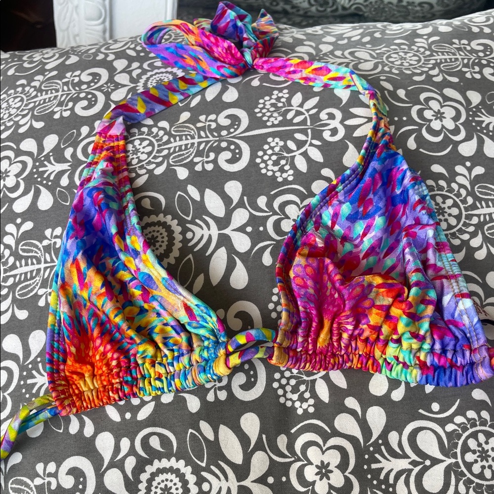 Luli Fama Vibrant Multicolor Bikini Top and bottom